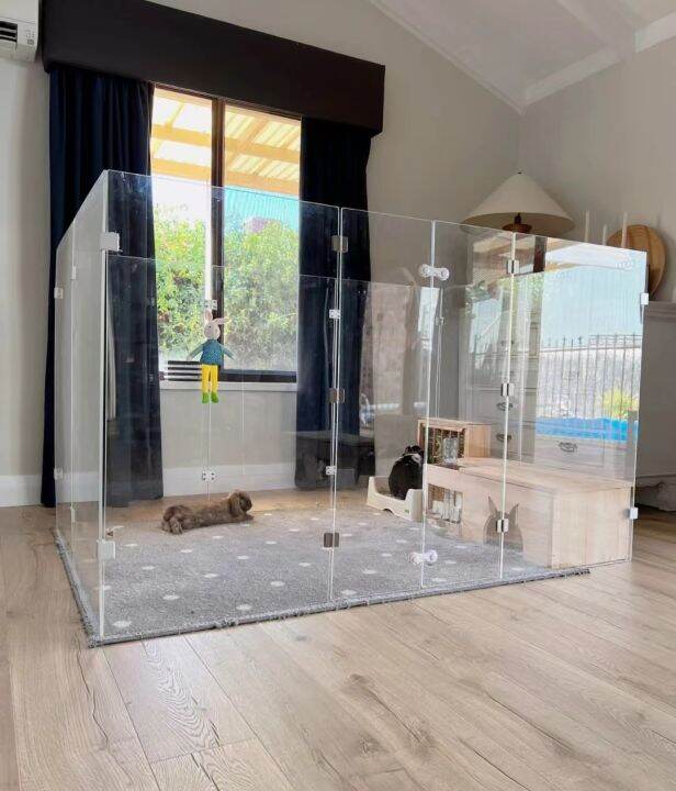 Acrylic Pet Fence Rabbit Cat Special Transparent Dog Playpen Indoor Cat
