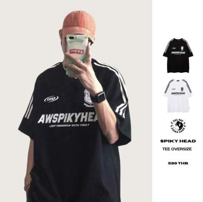 THEBOY-SPIKY HEAD OVERSIZE เสื้อยืดโอเวอร์ไซส์ Y2K