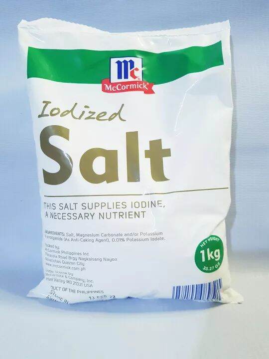 McCormick Iodized Salt This salt supplies Iodine, a necessary