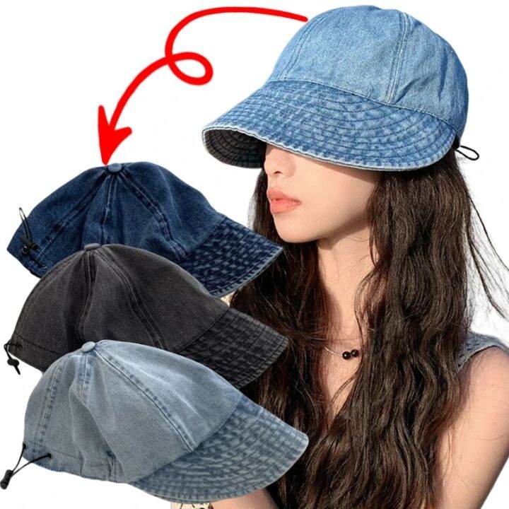 Summer Wide Brim Fisherman Hat Women Foldable Sunshade Visors Fisherman ...