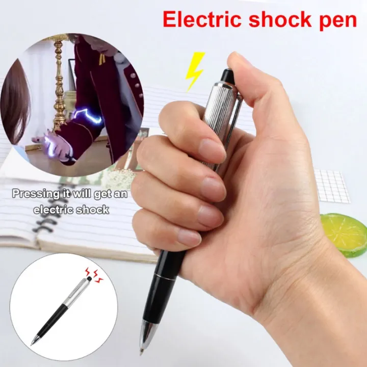 Electric Shock Pen Hilarious Joke Trick Toy Writable Ball Point Pen ...