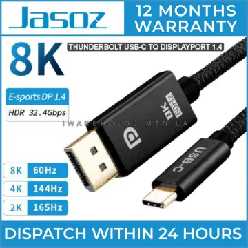 Cable USB C a DisplayPort 1.4 8K 60Hz 4K 144Hz- CABLETIME