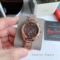 ✨ของแท้100%✨ นาฬิกาข้อมือ Fossil BQ3823 Modern Courier Chronograph Rose Gold-Tone Stainless Steel Watch