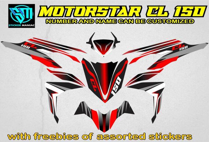 Motorstar CL 150 full body decals, Laminated | Lazada PH