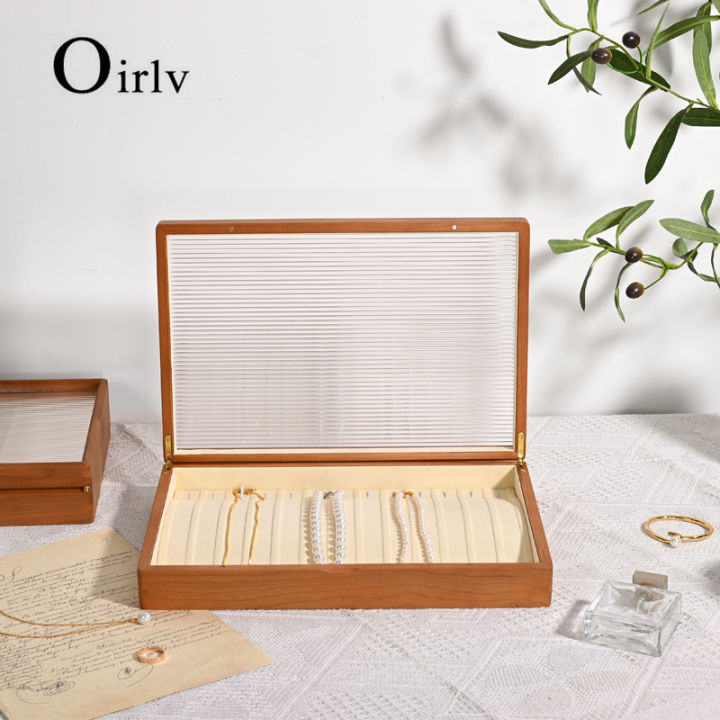 Oirlv Bracelet Box Jewelry Display Storage Case Bangle Gift Box for Women  Gold Leather 