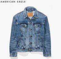 American eagle Denim jacket MHJ 010 0106-1433  เสื้อแจ็คเก็ตยีนส์ แบรนด์แท้100% ราคาป้าย 3,290฿ (มีกระเป๋าด้านใน)