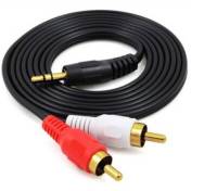 สายสัญญานเสียงต่อปรีกับโทรศัพท์2RCA3.5mm.ยาว3เมตร/1.5เมตร สีดำ