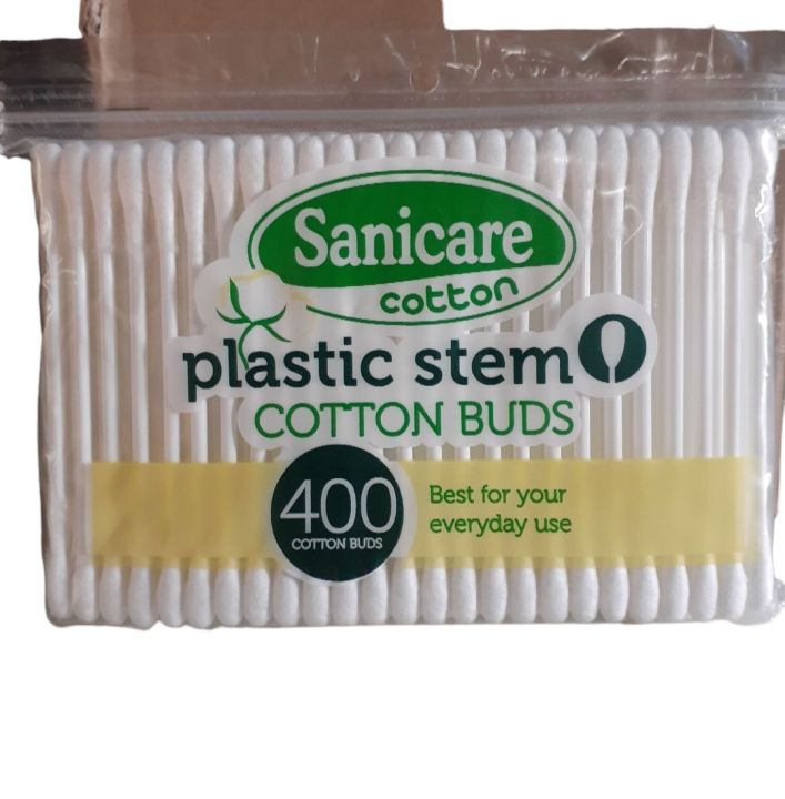 Sanicare cotton Plastic Stem Cotton Buds 400 tips | Lazada PH