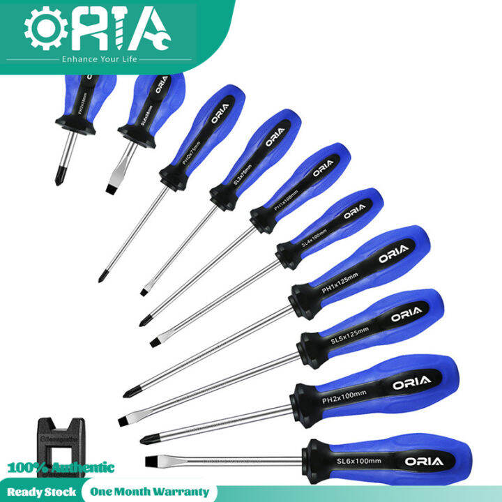 ORIA Screw Driver Set Screwdriver Kit 5 Phillips Screwdrivers, 5 Flat Head Screwdrivers
