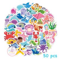 Sticker ? สติ๊กเกอร์ น้องปลา H 168 50ชิ้น เบบี้ชัค เบบี้ชาร์ค baby shark ฉลาม เบบี้ ชาค ชาร์ค ปลาฉลาม เพลง การ์ตูน โลมา ปลา