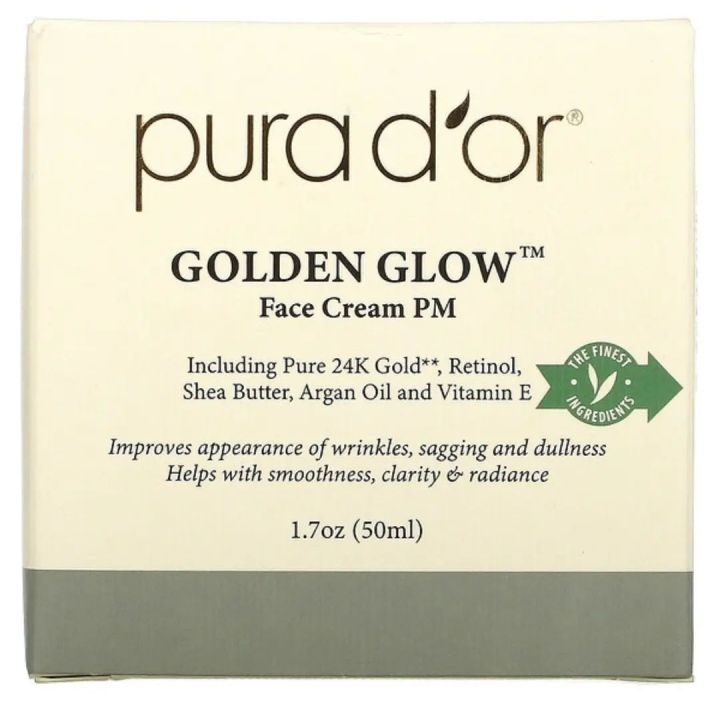 pura-dor-golden-glow-face-cream-ขนาด-50-ml-ครีมบำรุงหน้า-ตอนกลางคืน-ของแท้นำเข้าจาก-อเมริกา-ราคา-990-บาท-exp-02-25