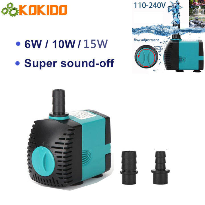 6W 10W 15W Aquarium Water Pump UltraQuiet Submersible Pump Filter