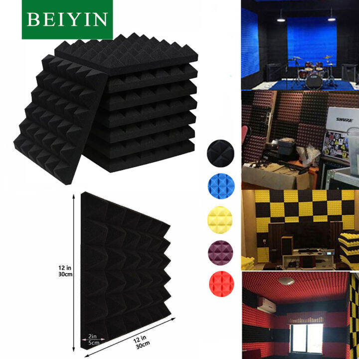 BEIYIN Pyramid Sound Absorption Diffuser Foam Panels Soundproof ...