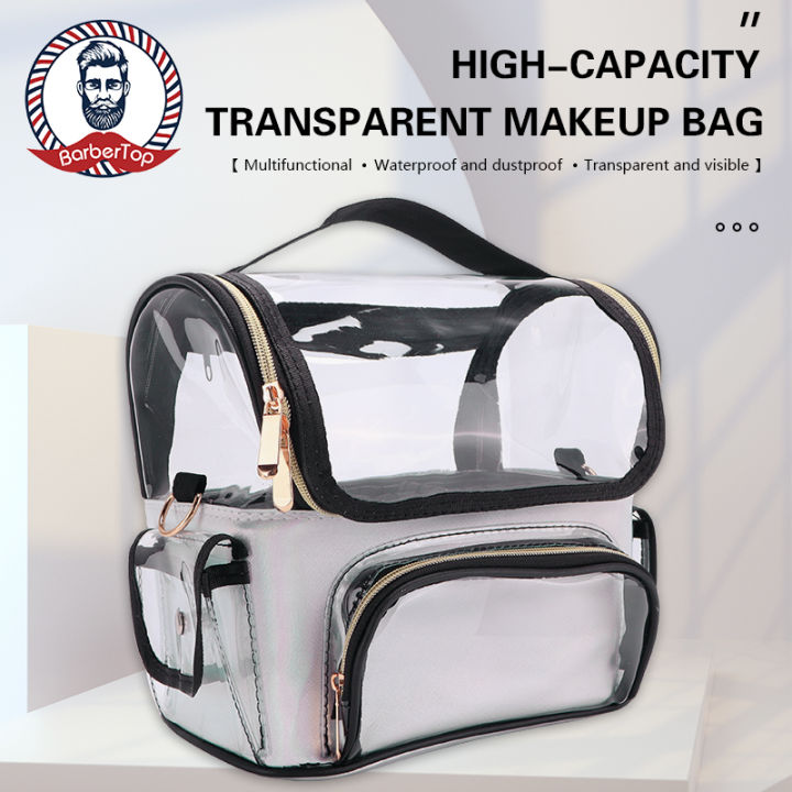 Clear Square Bag PVC Minimalist For Traveling Makeup Organizer Bag