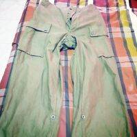 กางเกงทหาร Vintage Pants KL Seyntex Dutch Thick Military Fatigues Olive.เอว31-33”