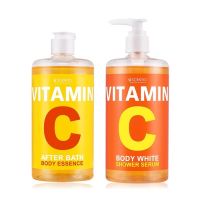 แพคคู่ราคาพิเศษ] BEAUTY BUFFET SCENTIO VITAMIN C BODY WHITE SHOWER SERUM+AFTER BATH BODY ESSENCE -วิตามินซีน้ำตบ+ครีมอาบน้ำ (450ML.)