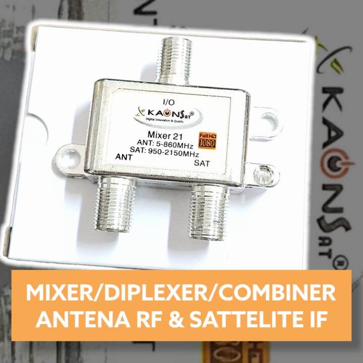 Diplexer Mixer antena digital & analog uhf vhf dan lnb parabola KAON
