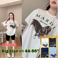 เสื้อยืดmardi ไซส์ใหญ่ อก44-56นิ้ว พร้อมส่งจากไทย