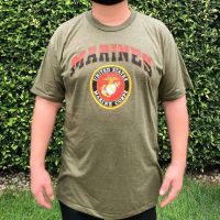 T Shirt สีเขียว OG สินค้าใหม่ 100% ไม่ผ่านการใช้งาน ไม่ผ่านน้ำ สีสวยสด สกรีน USMC สวยสุดๆ มี 3 ไซด์ M L XL