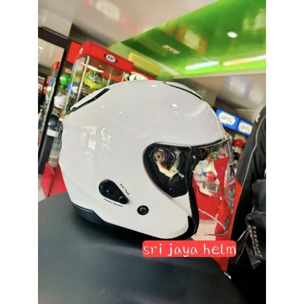 HELM KYT KYOTO R WHITE//KYT KYOTO PUTIH HALFACE ORIGINAL 100 Lazada Indonesia