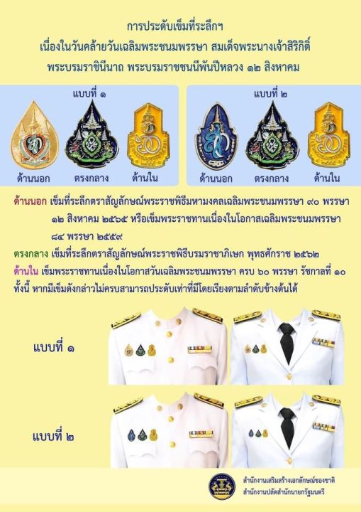 เข็มที่ระลึกตราสัญลักษณ์พระราชพิธีมหามงคลเฉลิมพระชนมพรรษา-๙๐-พรรษา-๑๒-สิงหาคม-๒๕๖๕-งานแท้-สปน