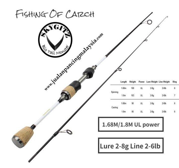 SKYGITZ MALAYSIA Fishing of Catch Fishing Rods Carbon Ultra Light Super