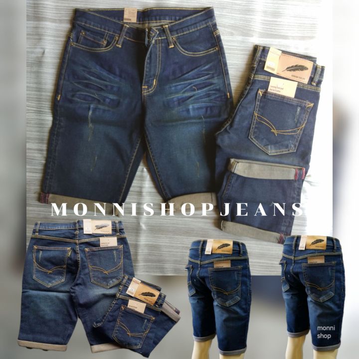 m-jeans-กางเกงยีนส์ขาสั้น-ยีนส์สามส่วน-size-28-44-เป้าซิฟ-กางเกงยีนส์ขาสั้นผู้ชาย-ยีนส์์ผ้ายืด