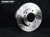 จานเบรค RUNSTOP รันสตอป brake disc จานเบรคแต่ง หน้า ตรงรุ่น isuzu tfr deagon eye เซาะร่อง slot ราคาต่อคู่ ขนาดเดิม