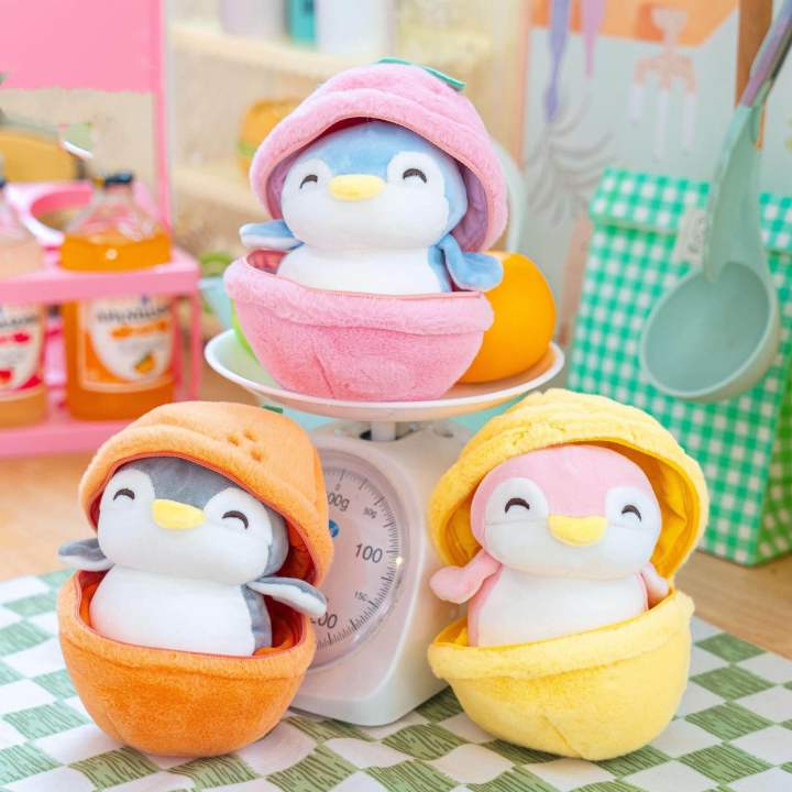 Fruit Series Penguin Plush Toy Surprise Ball (RANDOM PENGUIN COLOR) 13 ...