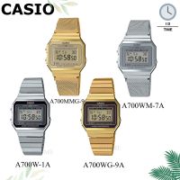 CASIO Digital รุ่น A700W-1A,A700WM-7,A700WG-9,A700WMG-9 สายสแตนเลสสตีล ปรับระดับสายได้ สินค้ารับประกันเครื่อง1ปี