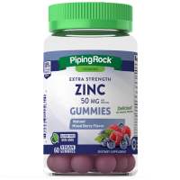 ✅EXTRA STRENGTH ZINC 50 MG GUMMIES (PIPINGROCK ) ‼️60 กัมมี่ ‼️