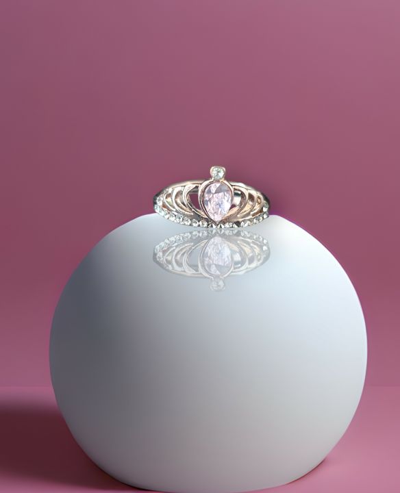 แหวนผู้หญิง-แหวนมงกุฎเจ้าหญิง-แหวนแฟชั่น-แหวนพิงค์โกลด์
