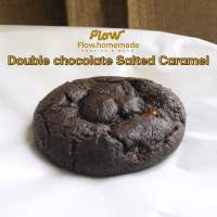 คุกกี้ คุกกี้นิ่ม ดับเบิ้ลช็อกโกแลต ซอลท์เท็ดคาราเมล ซอฟต์คุกกี้ soft cookie double chocolate salted caramel flowhomemade