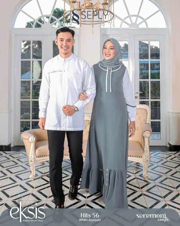 Baju Couple Muslim Terbaru Ethica White Alyssum Lazada Indonesia