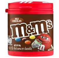 เอ็ม แอนด์ เอ็ม ลูกอมช็อกโกแลตนม แบบกระปุก M&amp;M Milk Chocolate Bottle 90g.