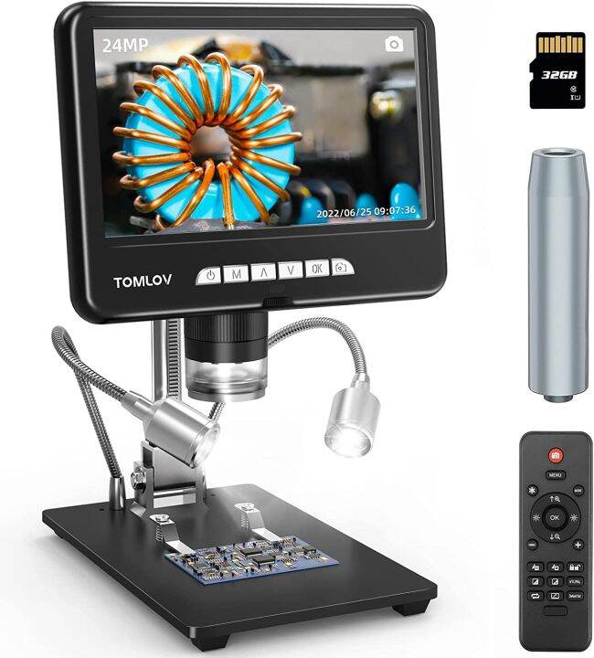 Elikliv DM401 2K Digital Microscope 1200x, HDMI LCD Microscope with ...