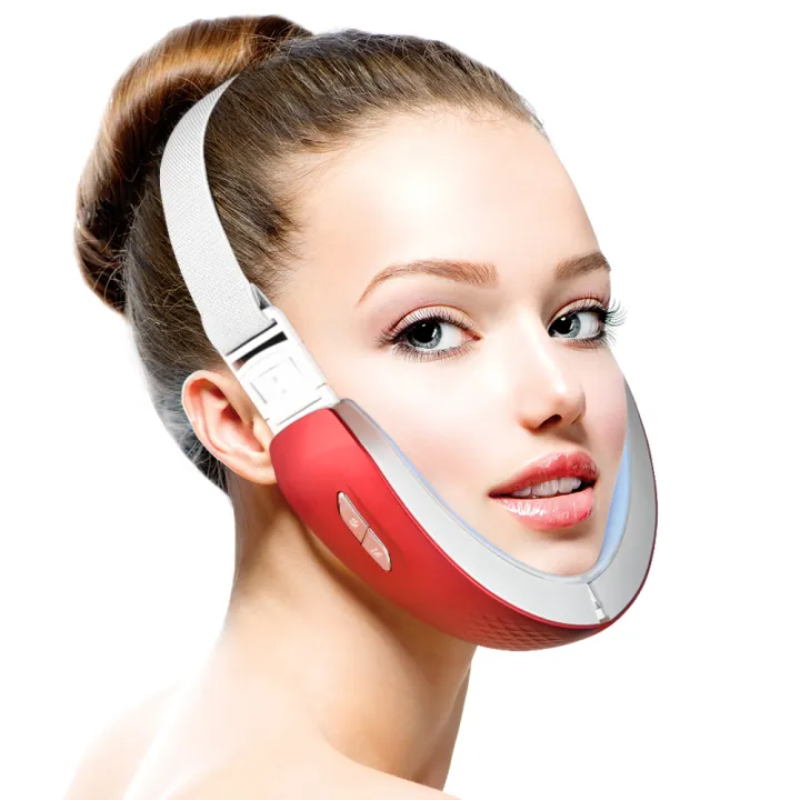 Ems V Face Lifting Device Led Photon Therapy Facial Slimming Vibration Massager Double Chin V 