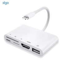 8Pin Lightning To 1080P HDMI Cable USB SD TF Card Reader Digital AV TV OTG Adapter Hub For iPhone X XR XS