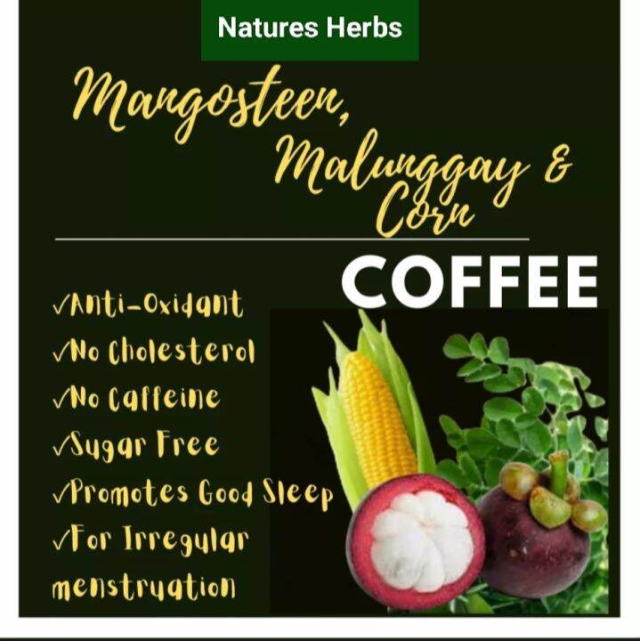 Corn + Malunggay + Mangosteen Herbal Coffee (3in1 Instant Coffee