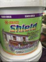 G862สีทาบ้านสีอะคริลิคกึ่งเงาทาภายนอก-ภายในSEACO-Shieldขนาด 9 ลิตรทนแช่น้ำได้นานหนึ่งเดือนทนต่อเชื้อราและตะไคร่น้ำขัดถูและเช็ดล้างได้สวยทนนาน 10 ปีหนึ่งถัง 9 ลิตรทาได้ 100 ตารางเมตรต่อเที่ยวราคาถูกพิเศษสีAPRILMIST