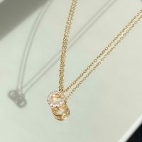 sundae.moonn - Kira necklace สร้อยคอจี้รูปวงกลมประดับเพชรสีทอง