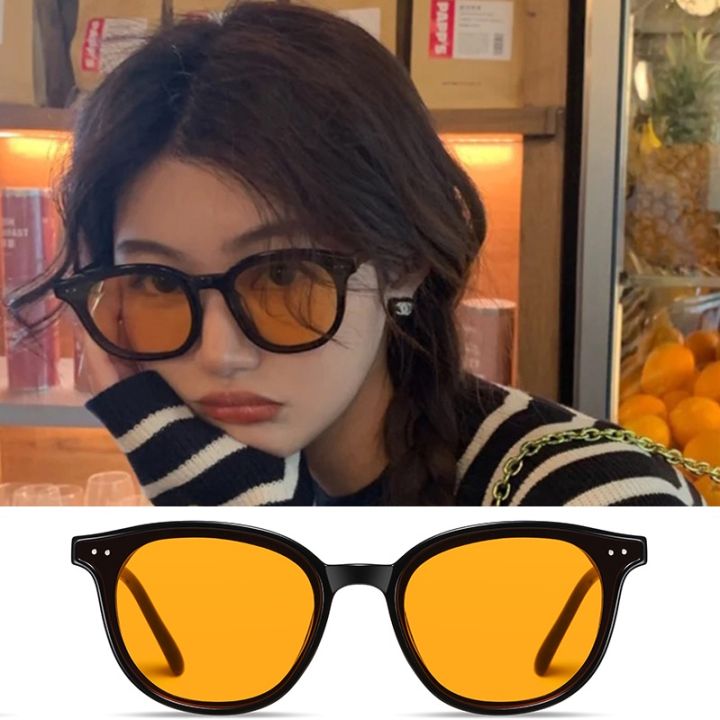 ELEGANTE Square Yellow Sunglasses For Men And Women