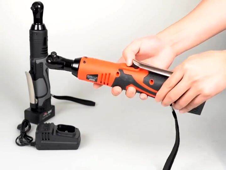 12v Cordless Electric Ratchet Wrench With 2 1 Battery Screw Nut Removal 