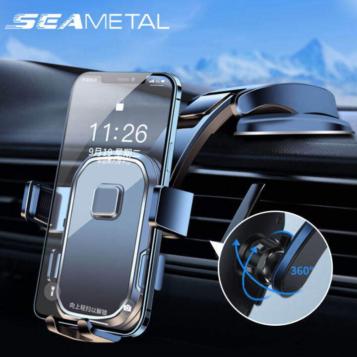 SEAMETAL Universal Car Phone Holder 360 Adjustable Dashboard Phone ...