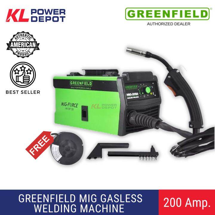 Greenfield MIGWELD Inverter Welding Machine 200 Amp. (Gasless) 0803