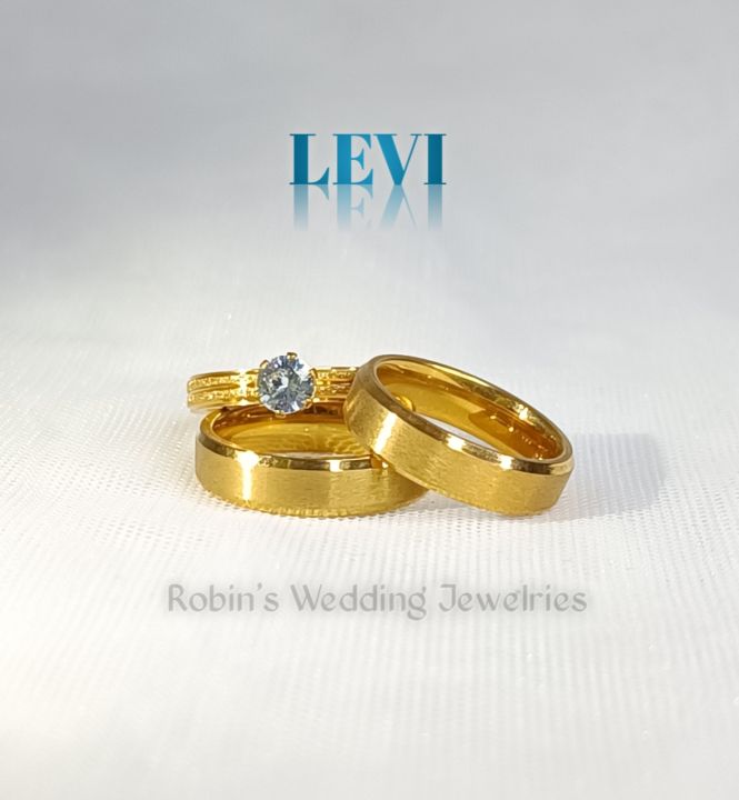 LEVI WEDDING RING SET W/ ENGAGEMENT RING | Lazada PH