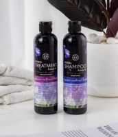 1แถม1 แชมพูดอกอัญชัน + ทรีทเม้นท์ ดอกอัญชัน Herbal Shampoo &amp; Treatment 300ml