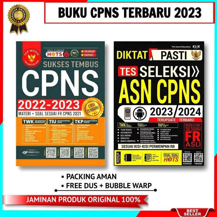 BUKU ASN CPNS 2023 - 2024 LENGKAP | DIKTAT PASTI TES SELEKSI ASN CPNS ...