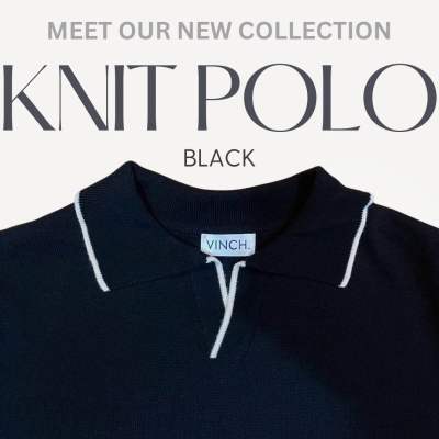 VINCH Knit Polo Shirt (Black)