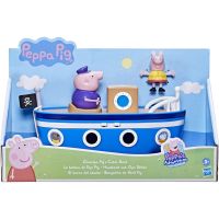 HASBRO Peppa Pig Grandpa Pig’s Cabin Boat Preschool Toy: 1 Figure, Removable Deck, Rolling Wheels